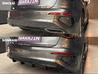 Audi A3 (2021-Sonrası) Hatchback S-Line 4 Egzoz Difüzör