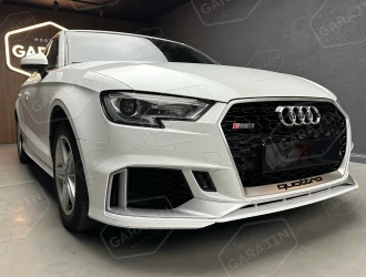 Audi A3 Makyajlı (2016-2020) Sedan RS3 Krom Ön Tampon ve Panjur Seti