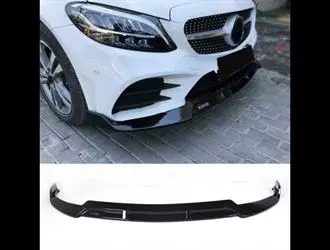 C Serisi W205 Makyajlı (2018-2021) Ön Lip Brabus - Parlak Siyah