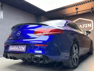 C Serisi W205 (2015-2018) Coupe C43 Difüzör ve Siyah Egzoz Seti