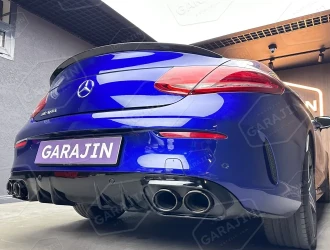 C Serisi W205 (2015-2018) Coupe C43 Difüzör ve Siyah Egzoz Seti