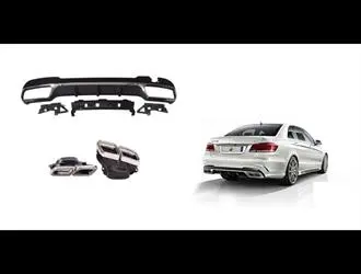 E Serisi W212 Makyajlı (2013-2016) E63 Difüzör ve Silver Egzoz Seti