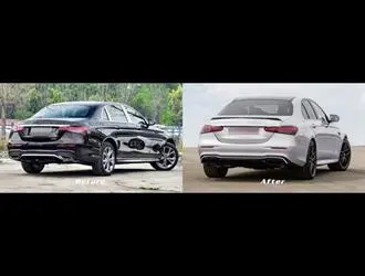 E Serisi W213 (2020-Sonrası) E63 Difüzör ve Siyah Egzoz Set