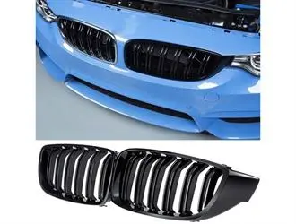 F32 Çift Çizgi M4 Panjur - Parlak Siyah