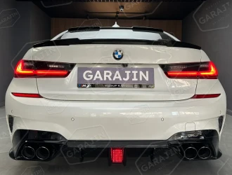 G20 M3 Görünüm GTS Difüzör Seti (Çakarlı ve Egzozlu)