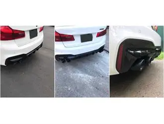 G30 M5 Görünüm Difüzör ve Egzoz Seti - Parlak Siyah