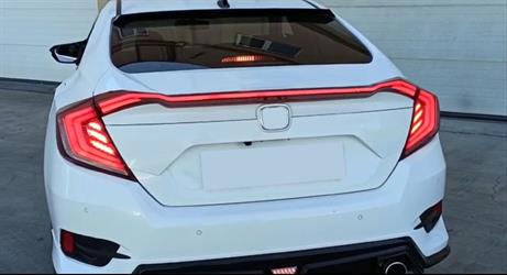 Civic FC5 Hareketli Sinyalli Led Stop ve Kırmızı Spoiler Takımı