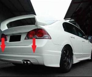 Civic FD6 Makyajlı Mugen Arka Tampon Eki