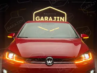 Golf 7 (2012-2016) Uyumlu Golf 7.5 GTI Kırmızı J Led Far