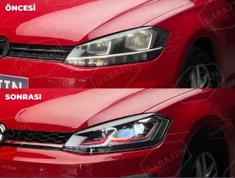 Golf 7 (2012-2016) Uyumlu Golf 7.5 GTI Kırmızı J Led Far