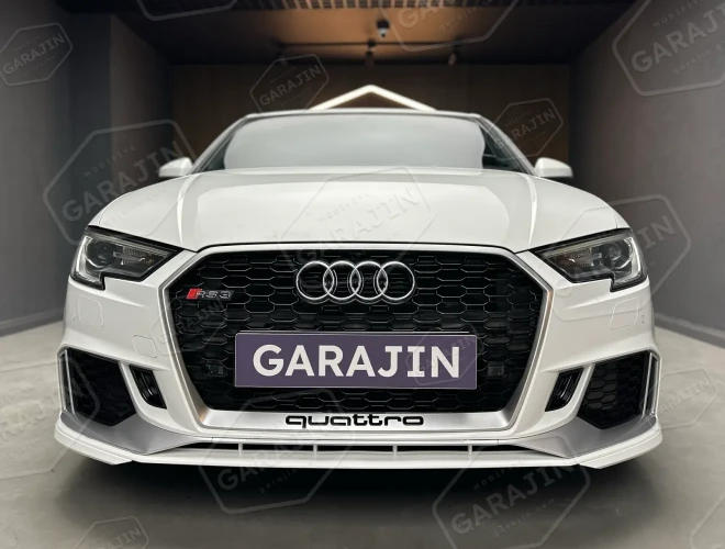 Audi A3 Makyajlı (2016-2020) Sedan RS3 Krom Ön Tampon ve Panjur Seti