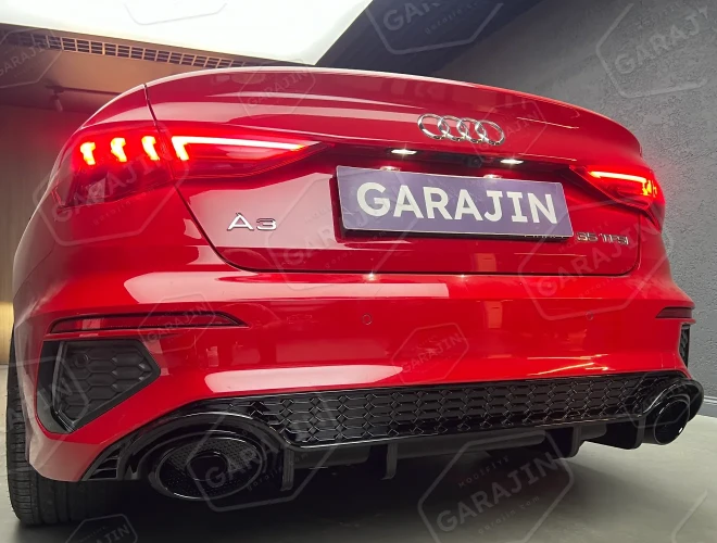 Audi A3 (2021-Sonrası) Sedan S Line RS3 Difüzör Egzoz Seti