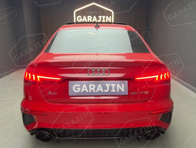 Audi A3 (2021-Sonrası) Sedan S Line RS3 Difüzör Egzoz Seti