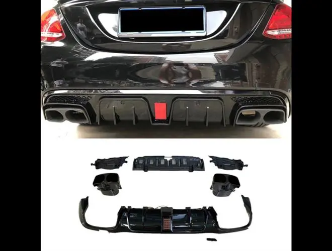 C Serisi W205 (2015-2018) Brabus Difüzör ve Egzoz Seti