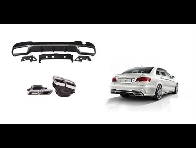 E Serisi W212 Makyajlı (2013-2016) E63 Difüzör ve Silver Egzoz Seti
