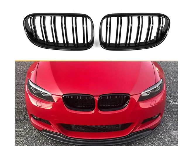 E92 LCI Çift Çizgi M3 Panjur Parlak Siyah