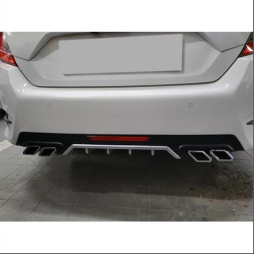Civic FC5 Silver Kare Egzoz Difüzör