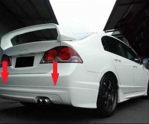 Civic FD6 Makyajlı Mugen Arka Tampon Eki