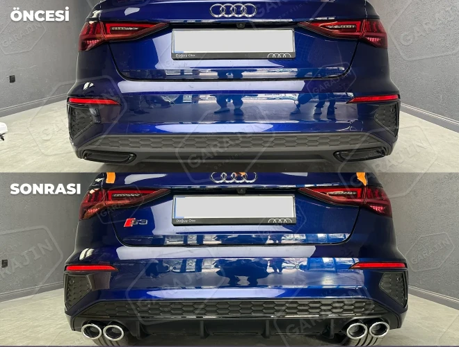Audi A3 (2021-Sonrası) Sedan S-Line 4 Egzoz Difüzör